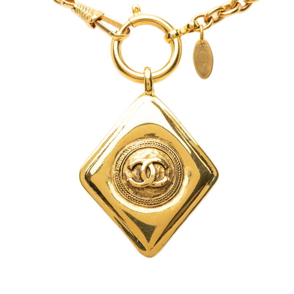 CHANEL Gold Logo Necklace